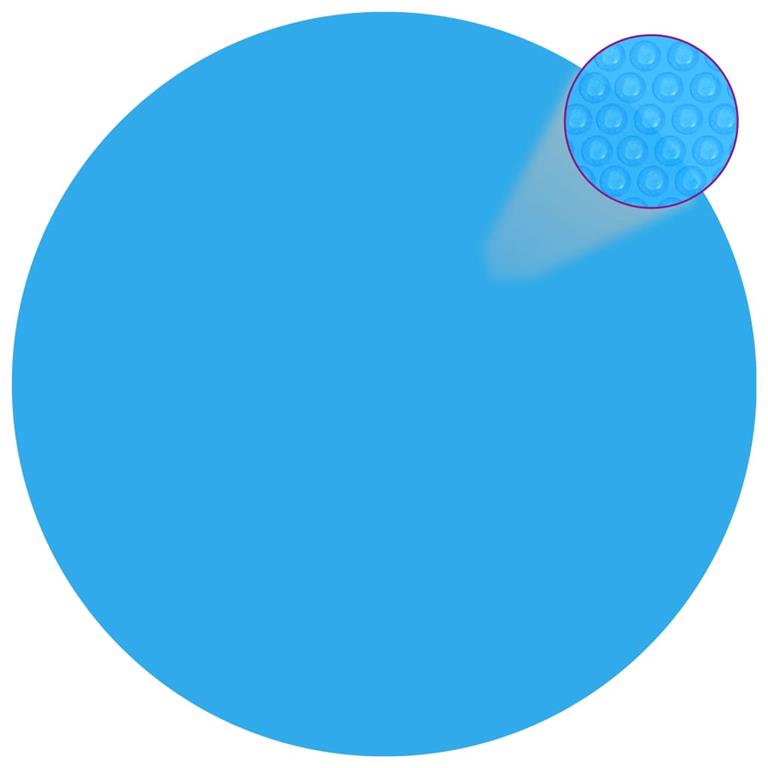 VidaXL Solar zwembadfolie drijvend rond 381 cm PE blauw