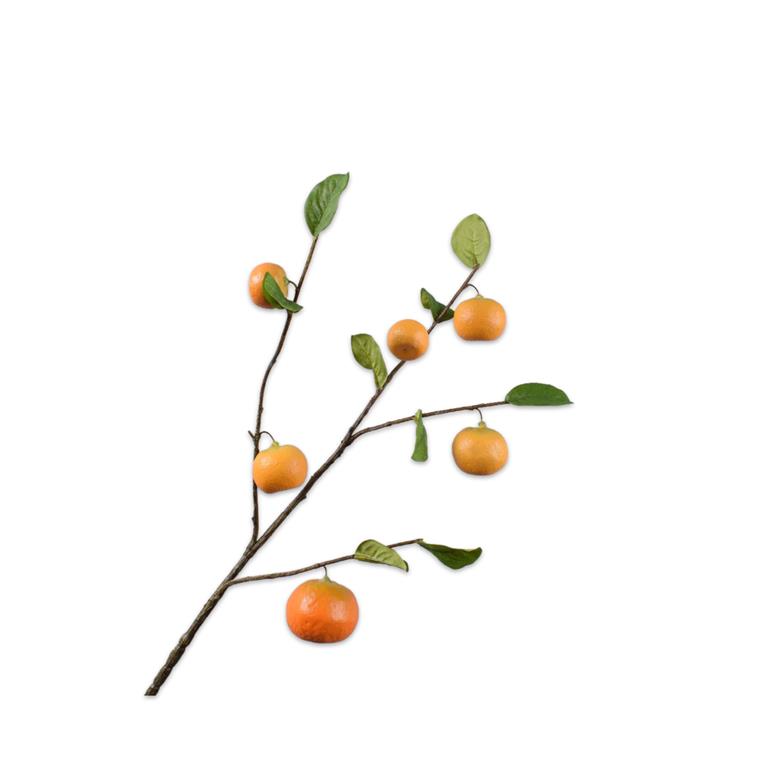 Silk-ka Zijden Bloem-Kunstbloem Sinaasappel Tak Oranje 92 cm
