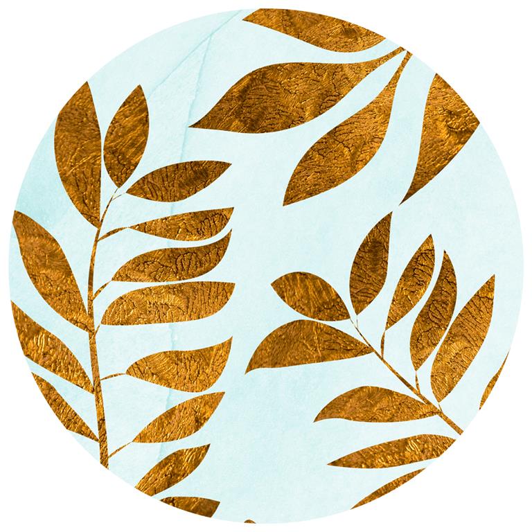 Seemly | Gold Leaves Muurcirkel