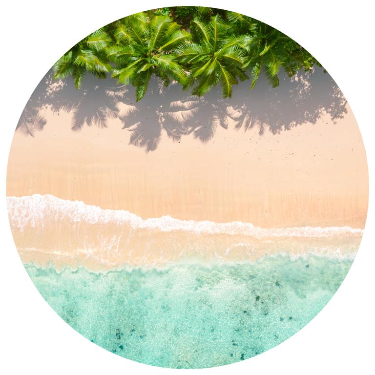 Seemly | Tropical Beach Muurcirkel