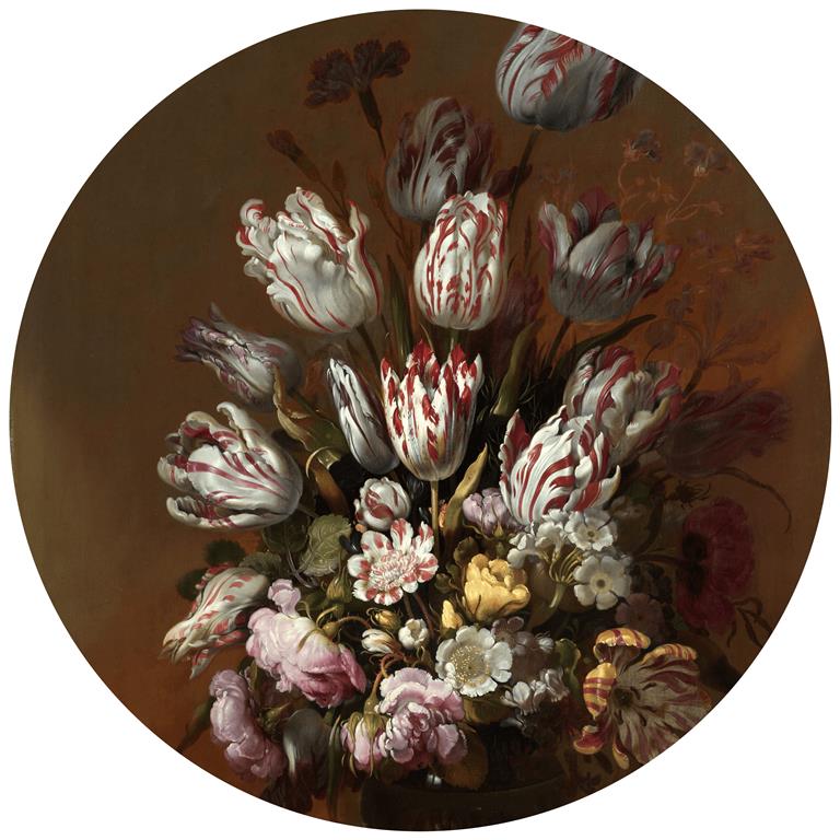Seemly | Stilleven met bloemen van Bollongier Muurcirkel