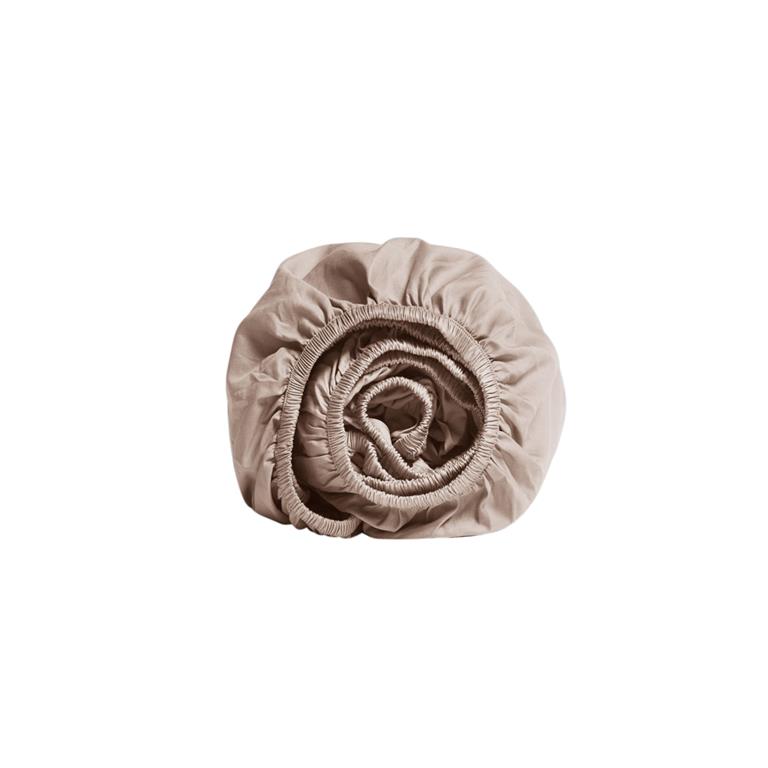 Yumeko hoeslaken katoen satijn dusty rose 200x210x30