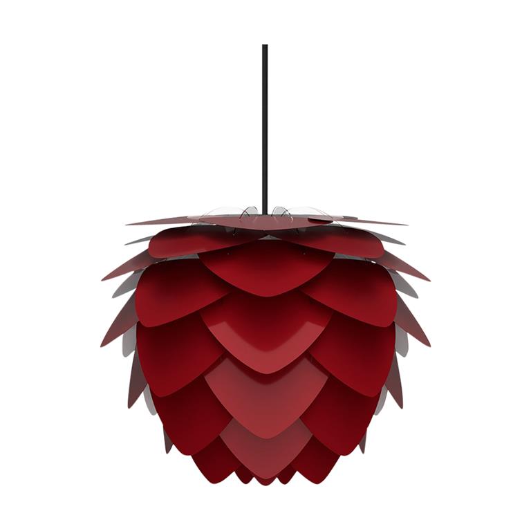 Umage Aluvia Mini hanglamp ruby red met koordset zwart Ø 40 cm