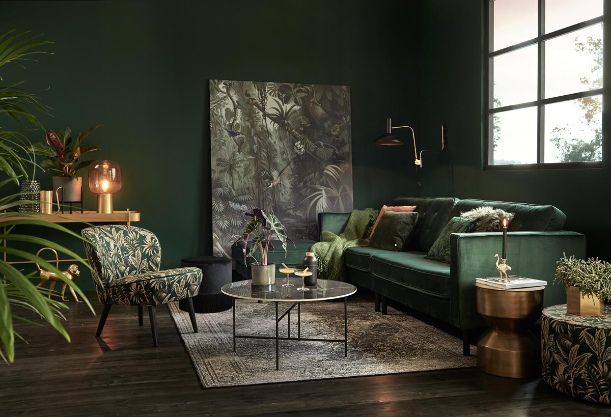 Shop de look groene woonkamer bomvol luxe