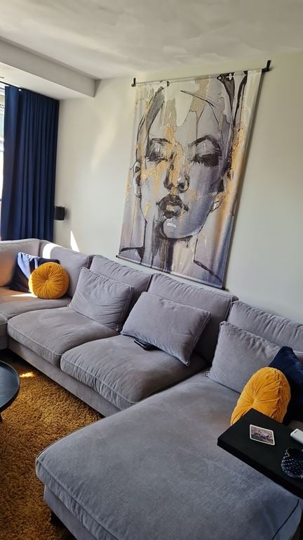 by fonQ  Joy Wandplaat met Metalen Stang 140 x 170 cm