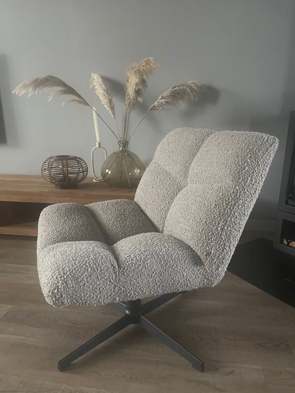 Woood Vinny Fauteuil - Bouclé - Zand