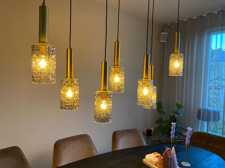 Lucide CORALIE Hanglamp - Mat Goud | Messing