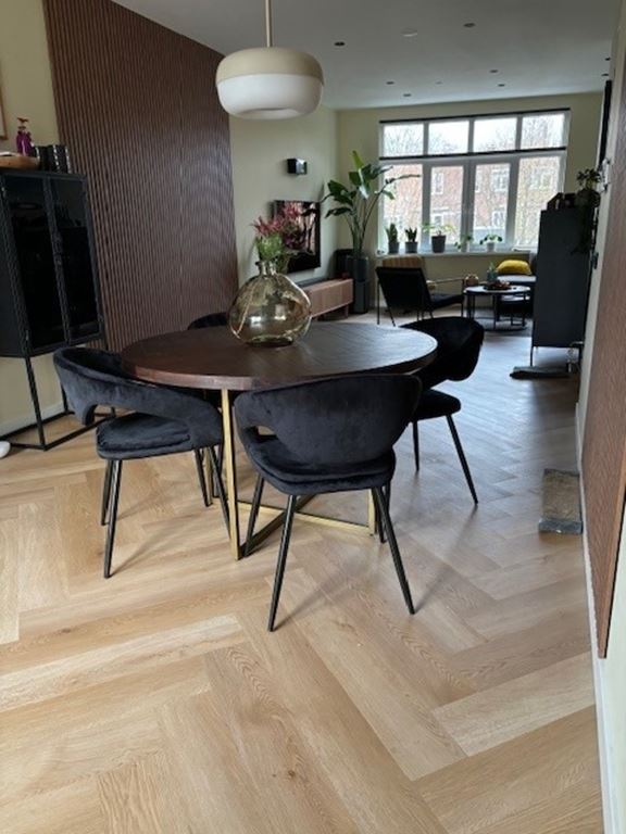 Dutchbone Class Eettafel Visgraat - Ø 120 cm - Bruin 