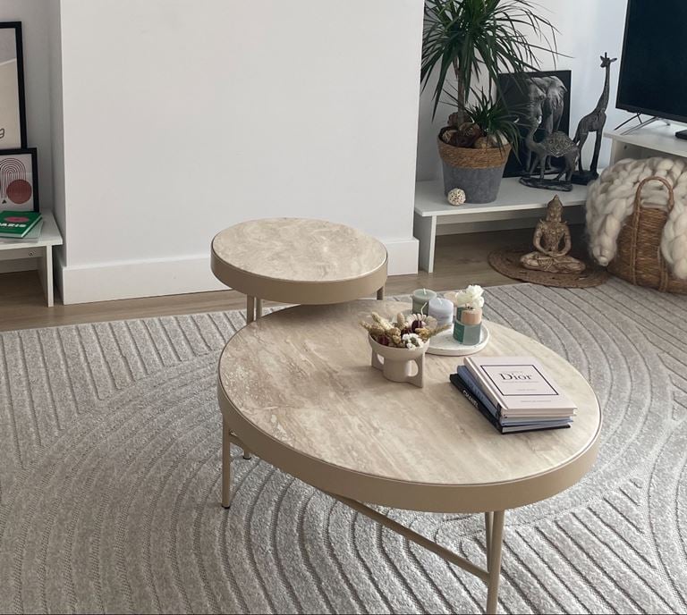 ferm LIVING Travertine Salontafel - L