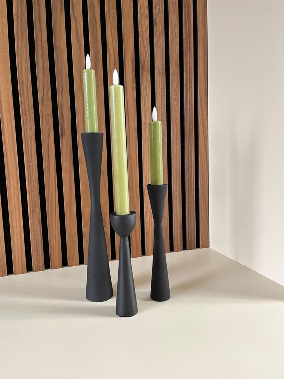vtwonen Metal Black Kandelaar H 16 cm