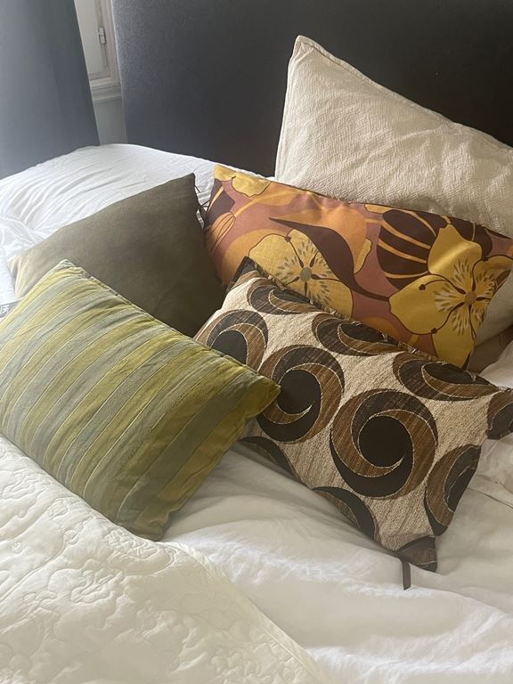 HKliving Striped Velvet Sierkussen 30 x 50 cm - Camo