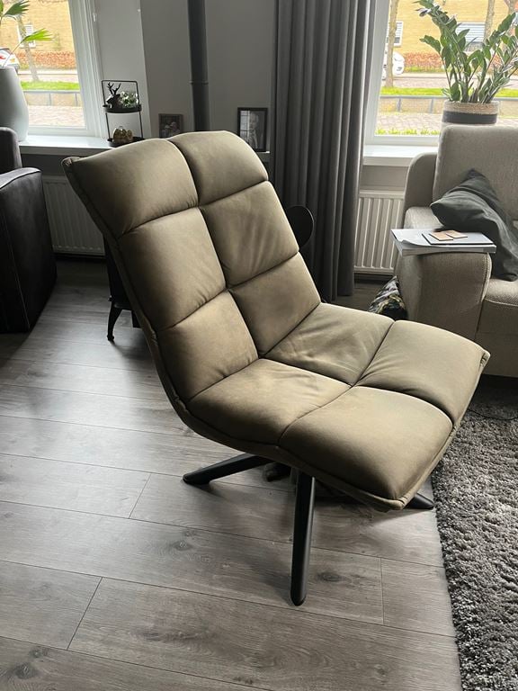by fonQ  Lex Draaifauteuil - Velvet - Groen