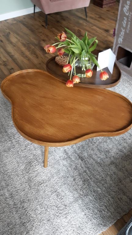 WOOOD Mae Bijzettafel - Grenen|MDF - Sepia - 40x61x50