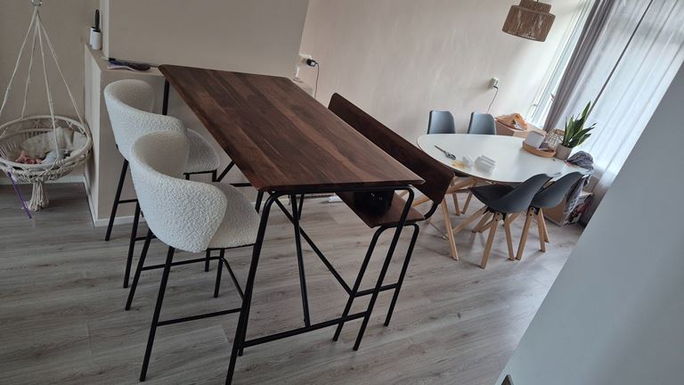 Kave Home Ciselia Barkruk - Wit