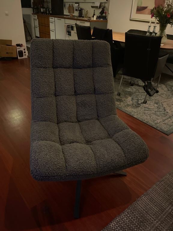 WOOOD Job Fauteuil - Bouclé - Beige