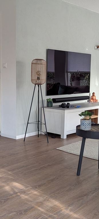 Brilliant Woodrow Vloerlamp - Ø 45 cm - Bruin