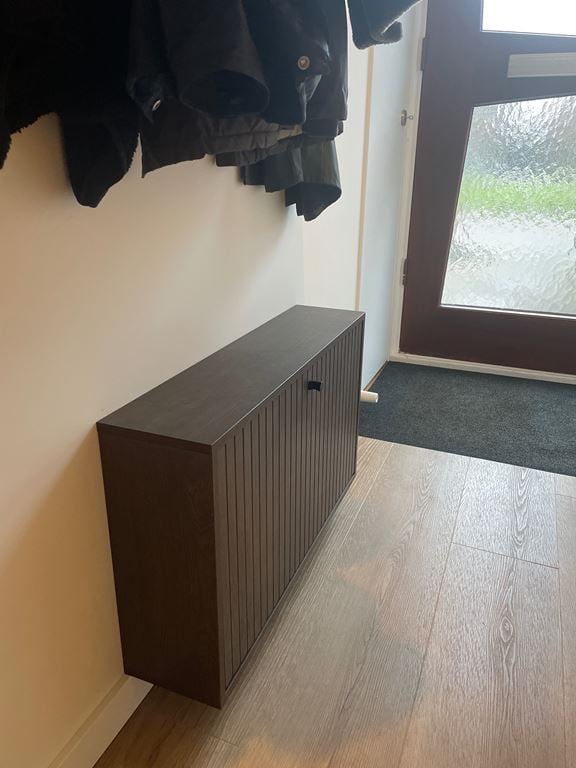 by fonQ Lamina Schoenenkast - 1 Lade - Donker Eiken