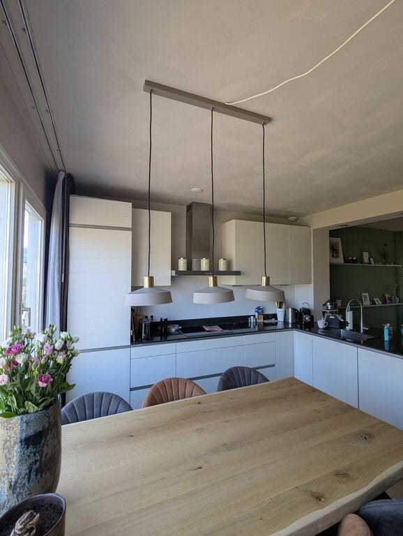 EGLO Valdiola Hanglamp - E27 - 93 cm - Beige|Goud - Staal