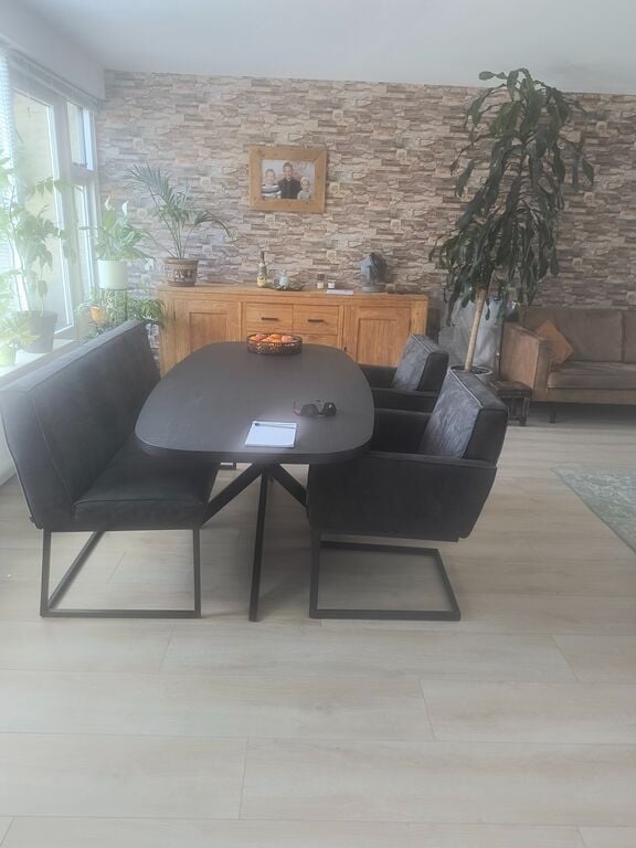 WOOOD Arros Eettafel Uitschuifbaar - Zwart - 75x180|220x90