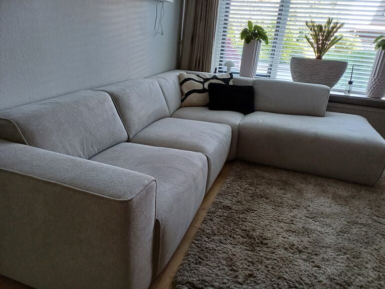 by fonQ Stretch Hoekbank Links - Zand Geel