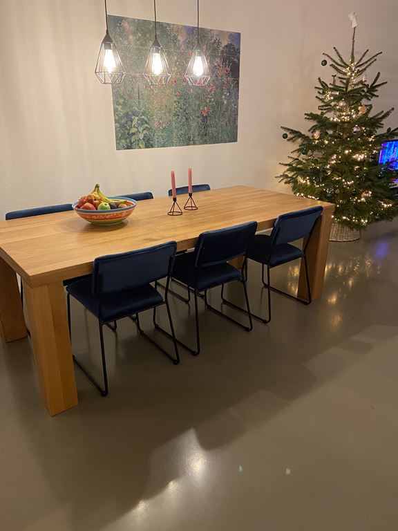 by fonQ basic Slim Eetkamerstoel - Donkerblauw