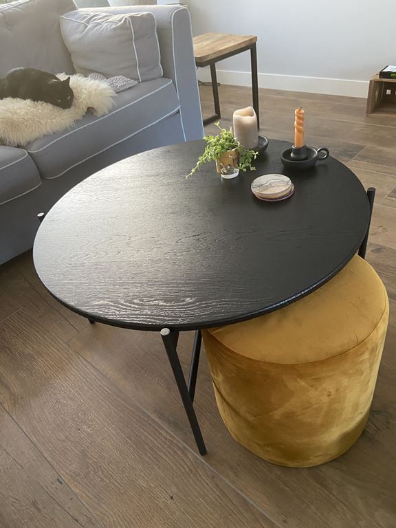 Rowico Home Skye Ronde Houten Salontafel Ø 89 cm - Zwart