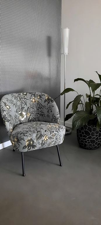 BePureHome Vogue Fauteuil - Fluweel Poppy Grijs