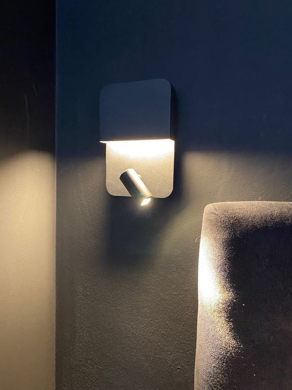 Lucide BOXER Bedlamp - Zwart