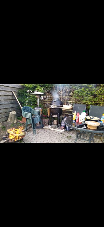 Patton Kamado Grill Keramische Barbecue 21" B 130 x D 74 cm