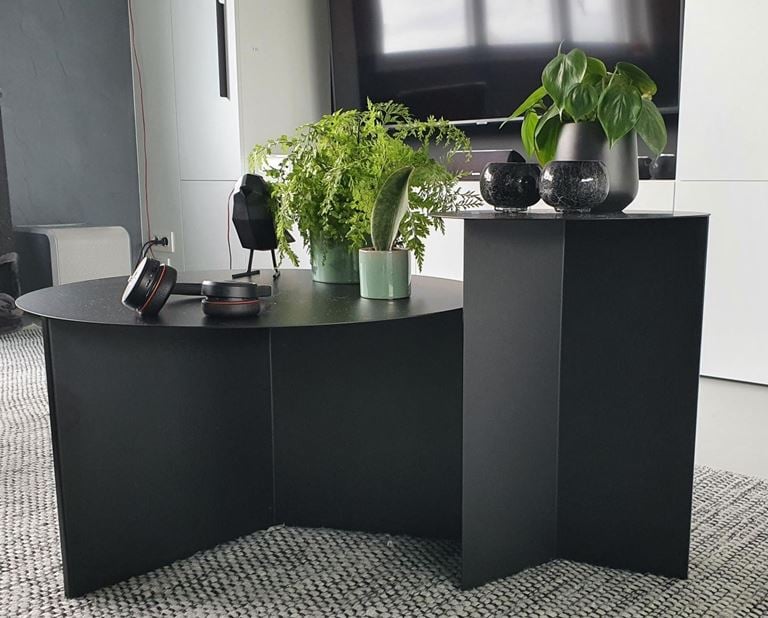 HAY Slit Table Round Bijzettafel Ø 35 cm - Zwart