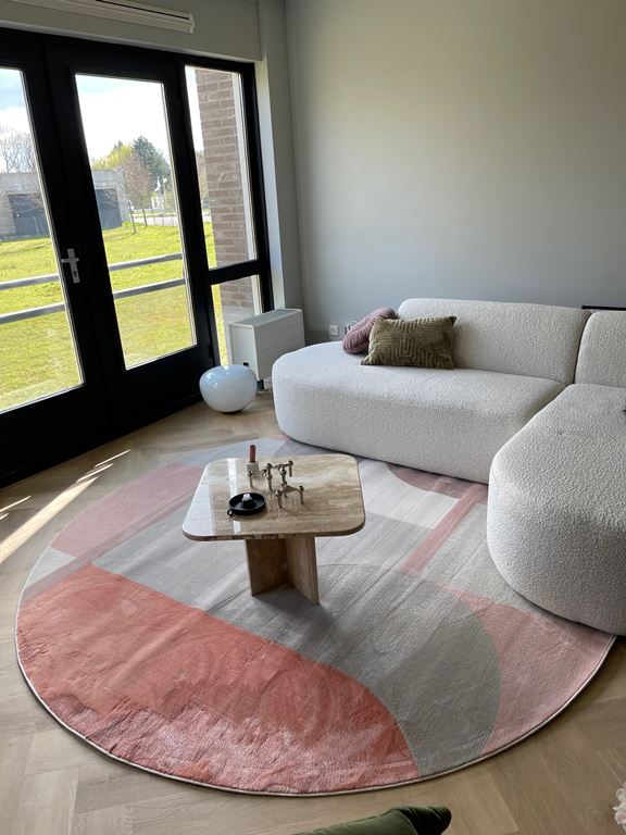 Zuiver Hilton Vloerkleed  Ø 240 cm - Roze