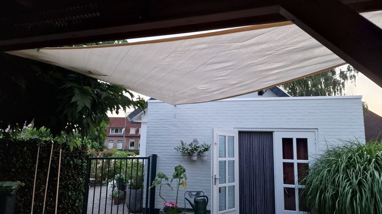 Nesling Coolfit Schaduwdoek 570 x 400 x 400 cm - Gebroken wit