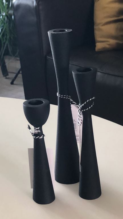 vtwonen Metal Black Kandelaar H 16 cm