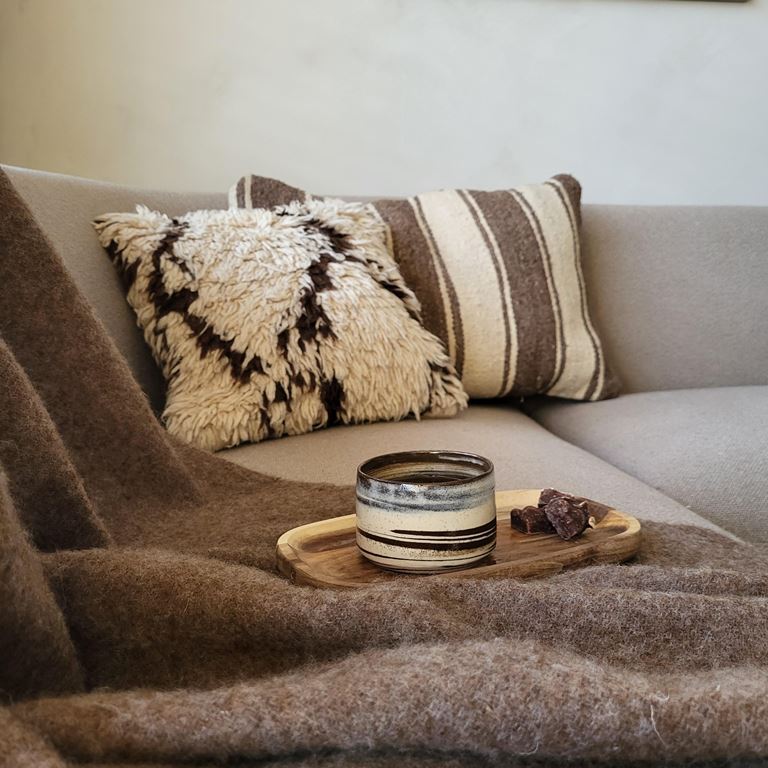 Silkeborg Athen plaid - 200 x 130 cm - Oak Brown