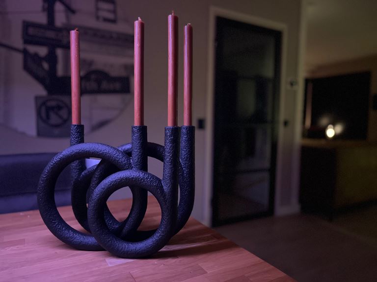 present time Kandelaar Rings - Zwart