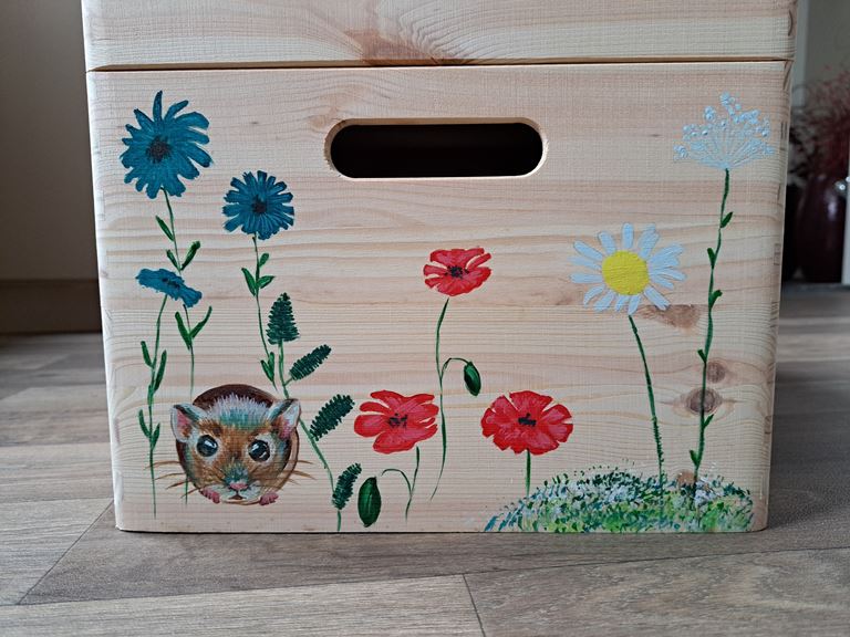 Zeller Houten Opbergkist met Deksel