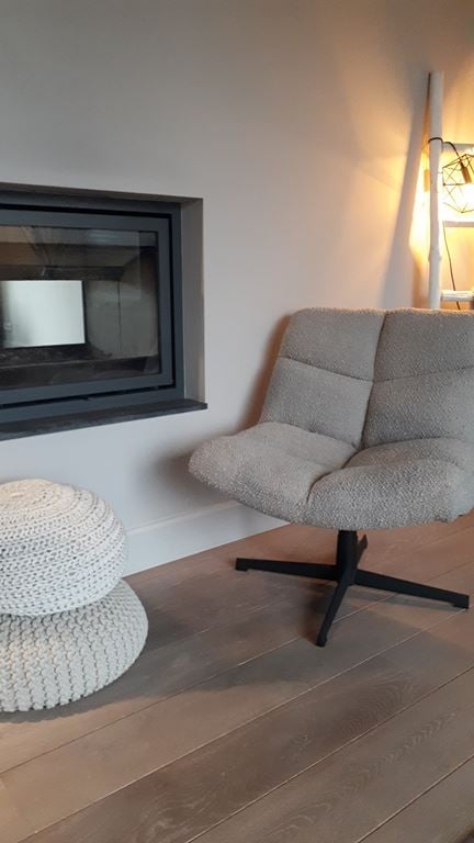 Woood Vinny Fauteuil - Bouclé - Zand