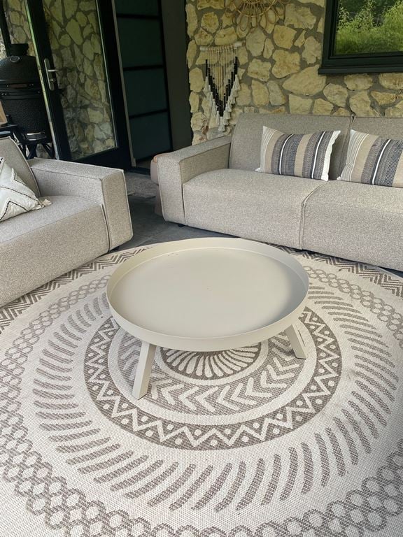 WOOOD Sunny Bijzettafel Buiten - Metaal - Mist - 35 x Ø 80 cm