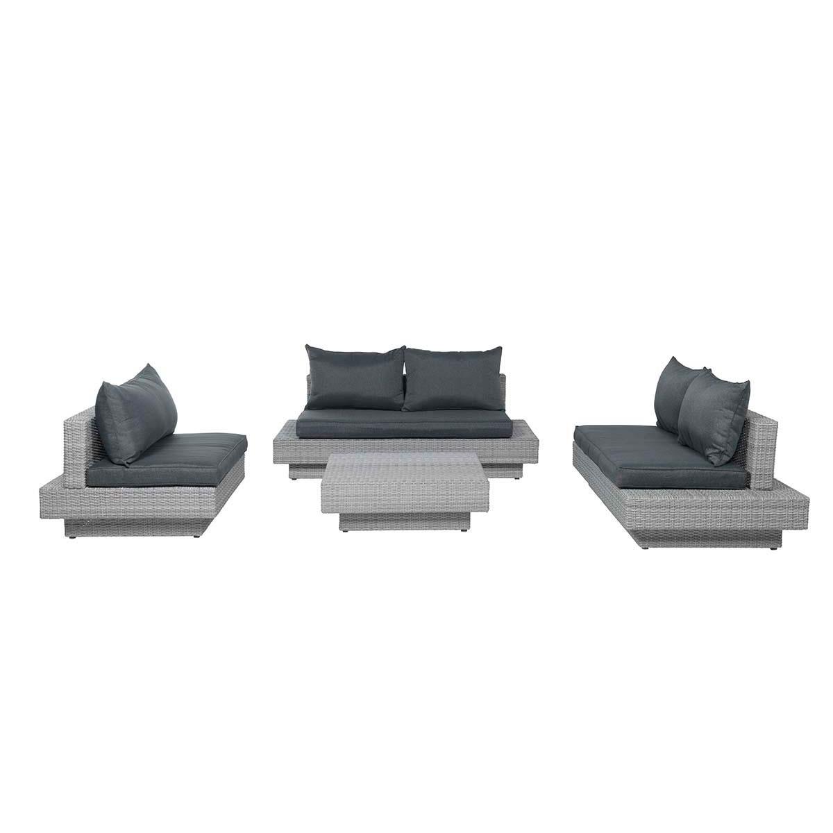 DE BESTE TUIN IMPRESSIES CAPETOWN LOUNGESET - VINTAGE GRIJS -