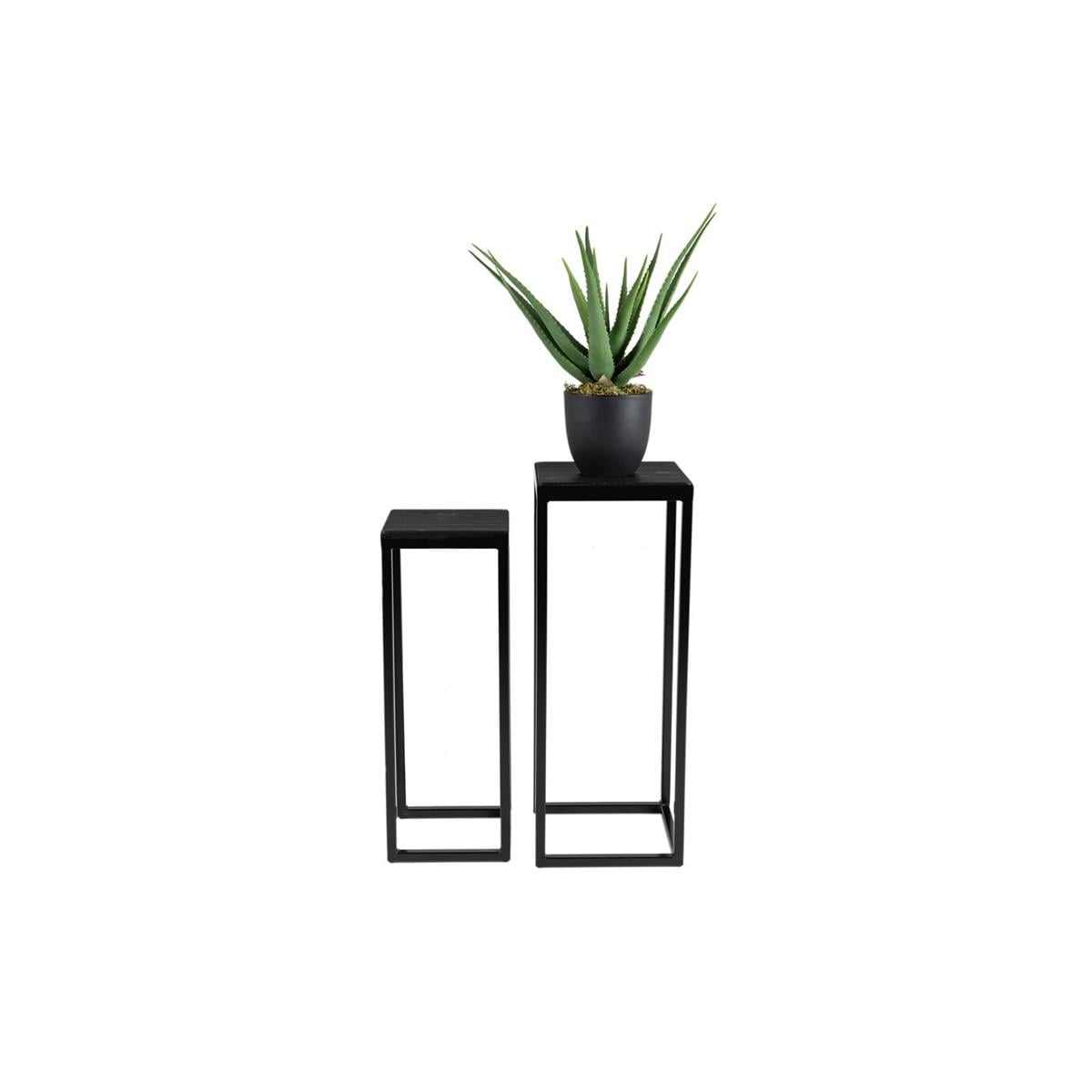 DE BESTE VIERKANTE PLANTENTAFEL SET: MAXIMAVIDA VANCOUVER ZWART 79 CM