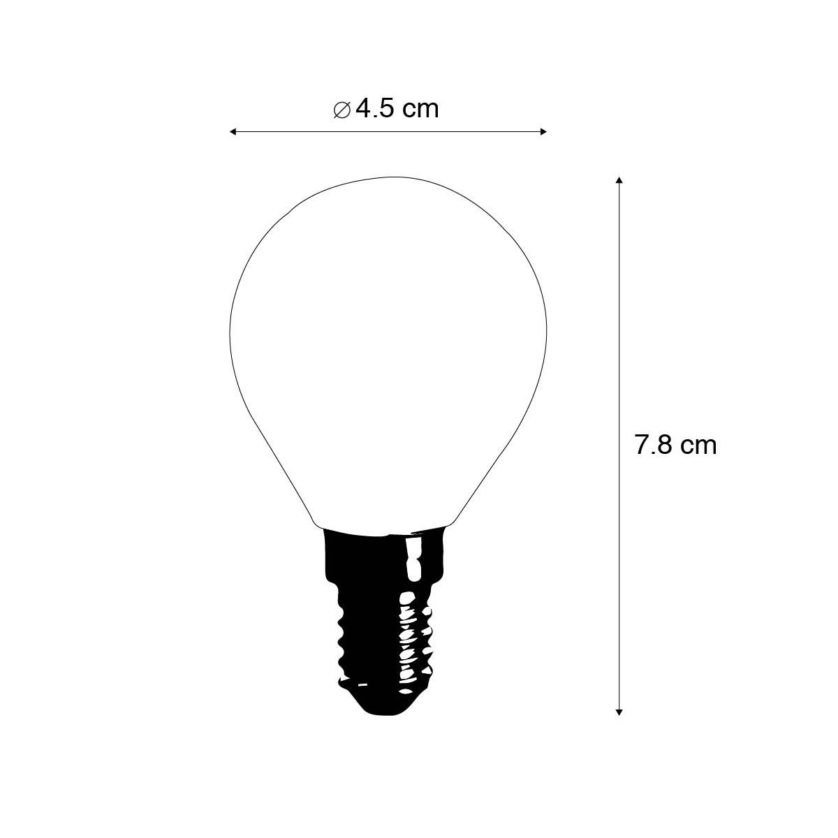 E14 LED bulb filament P45 4W 470 lm 2700K