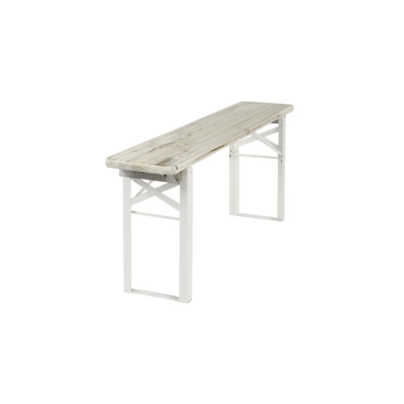DE BESTE MAXIMAVIDA BERLIJN 120 CM WHITEWASH INKLAPBARE PICKNICKBANK