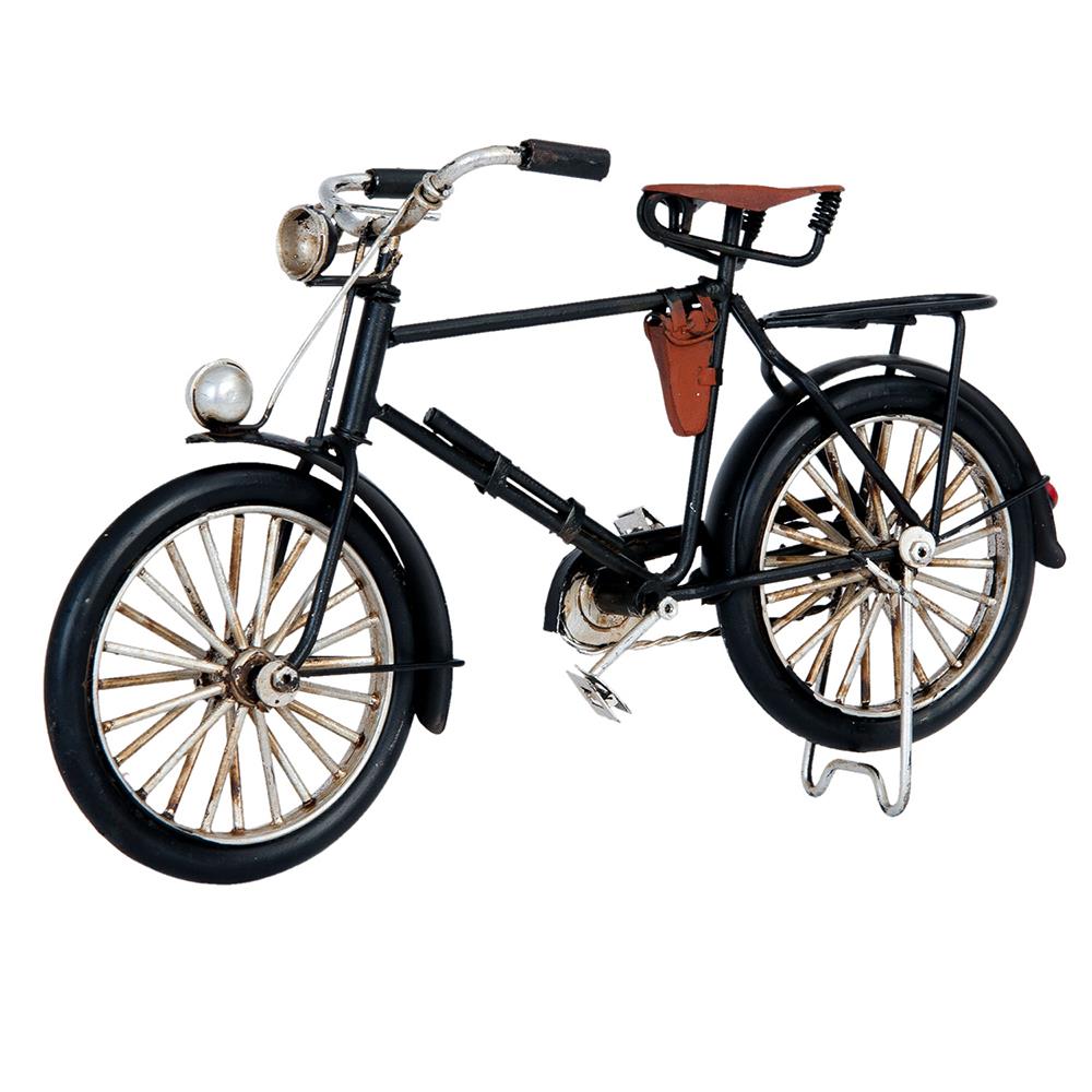 6Y3385 Miniature décorative Vélo 16x5x9 cm Gris Fer Plastique Vélo