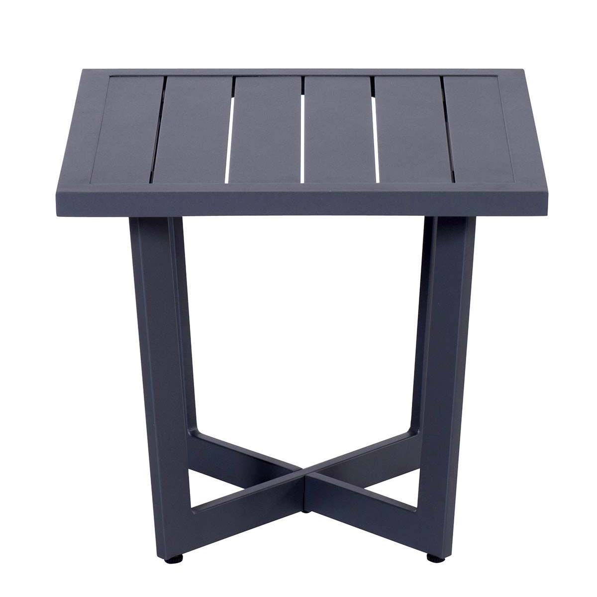 DE BESTE TUIN BIJZETTAFEL: GARDEN IMPRESSIONS KENT 47,5x47,5xH42 CM DONKER GRIJS