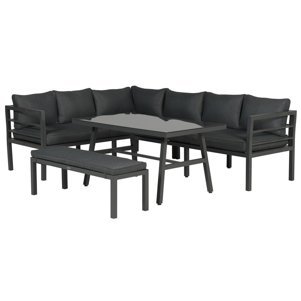 DE BESTE GARDEN IMPRESSIONS BLAKES LOUNGE DINING SET 4-DELIG - DONKER GRIJS - REVIEW