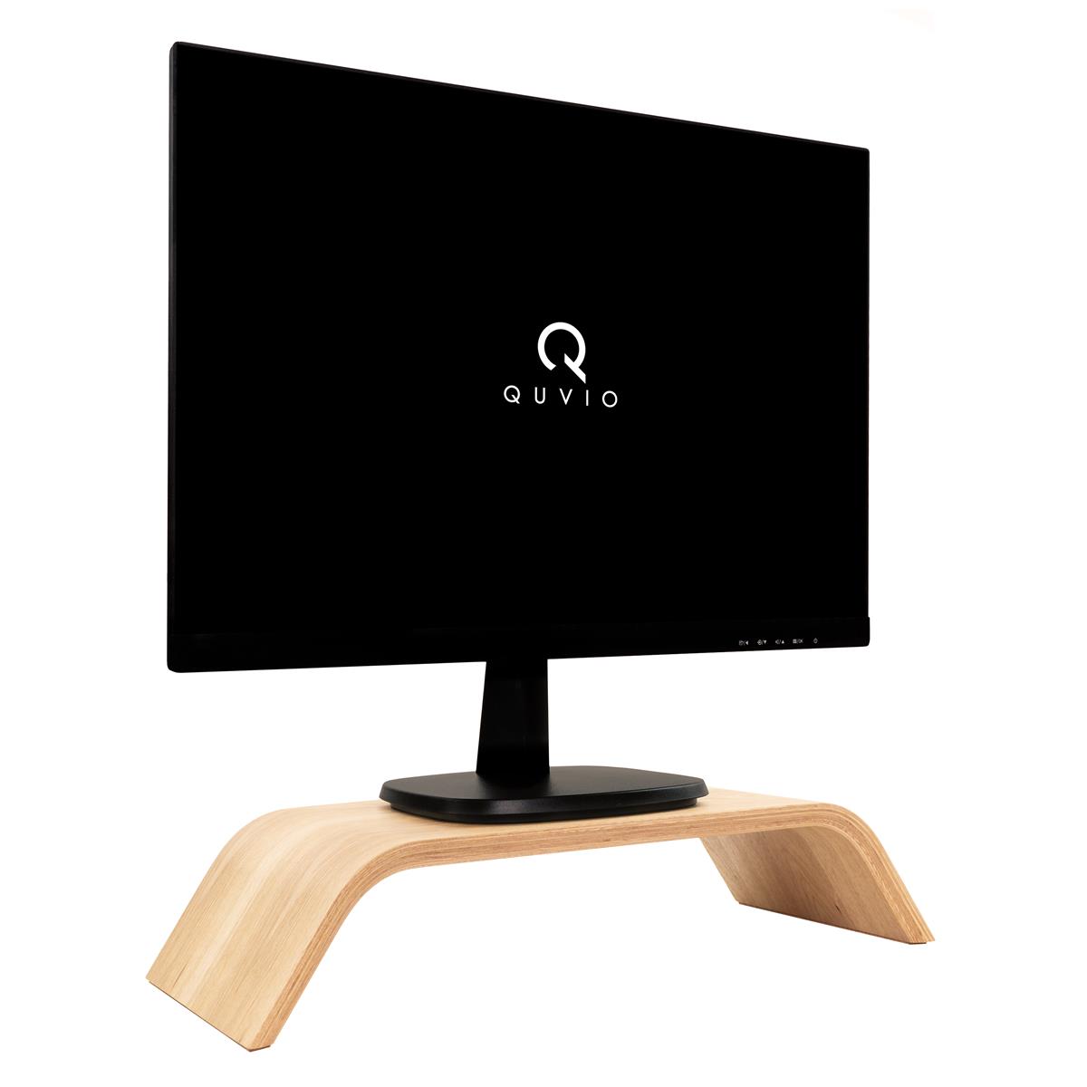QUVIO Computer monitor standaard hout licht bruin kopen? Shop bij fonQ!