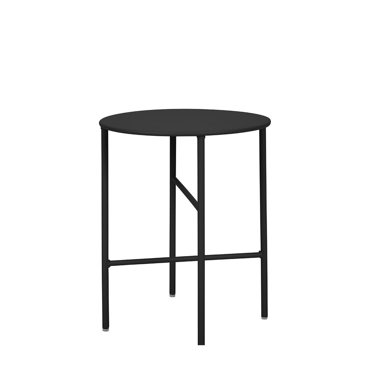 De BESTE KEUZE: Lisomme Mila metalen tuin bijzettafel zwart - Ø 40 cm