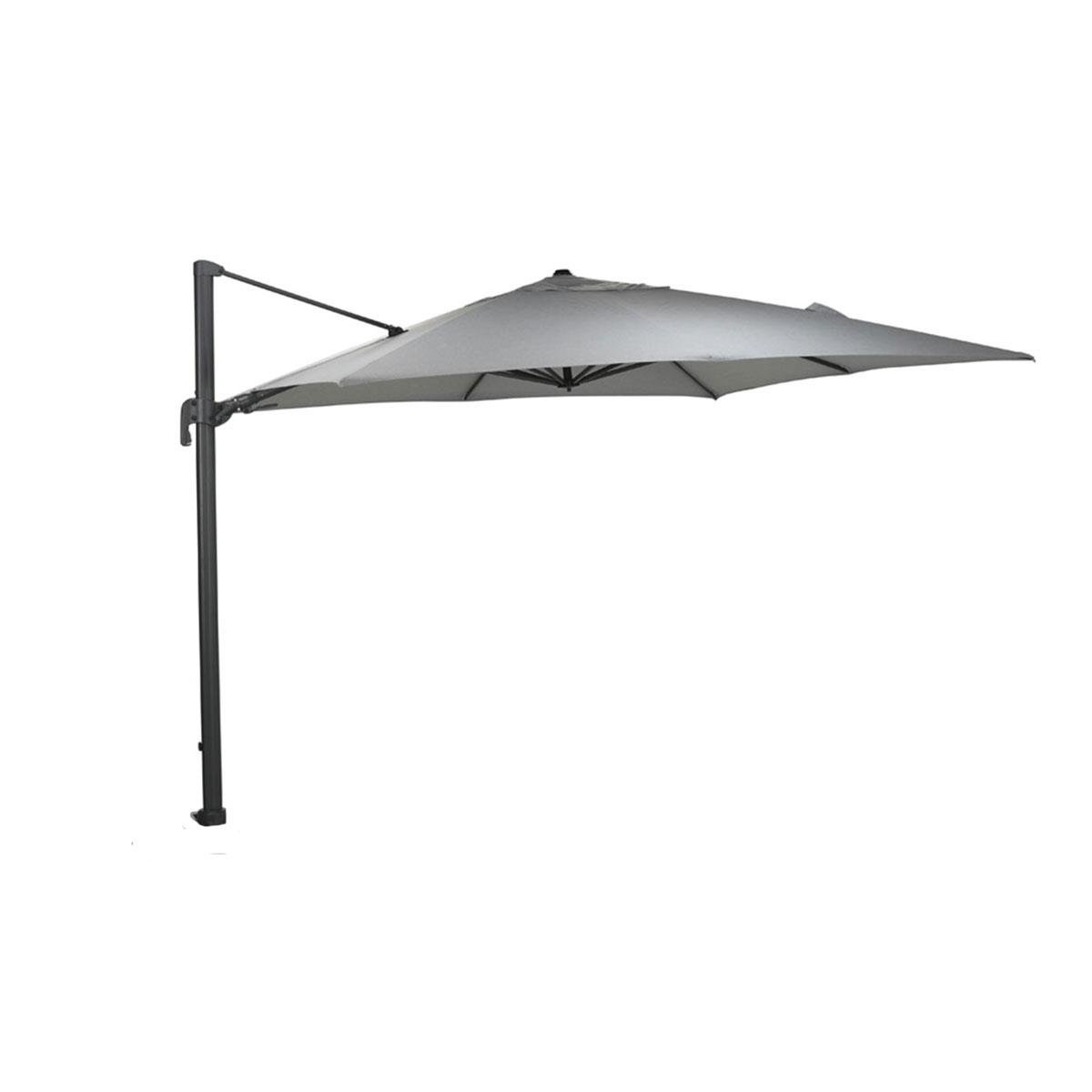 DE BESTE GARDEN IMPRESSIONS HAWAII GROTE POLE PARASOL 350x350-D. GRIJS - L. GRIJS -