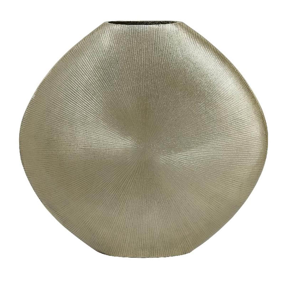 DE BESTE PTMD TIRO OVALE BLOEMPOT - 59 x 10 x 56 cm - ALUMINIUM - GOUD