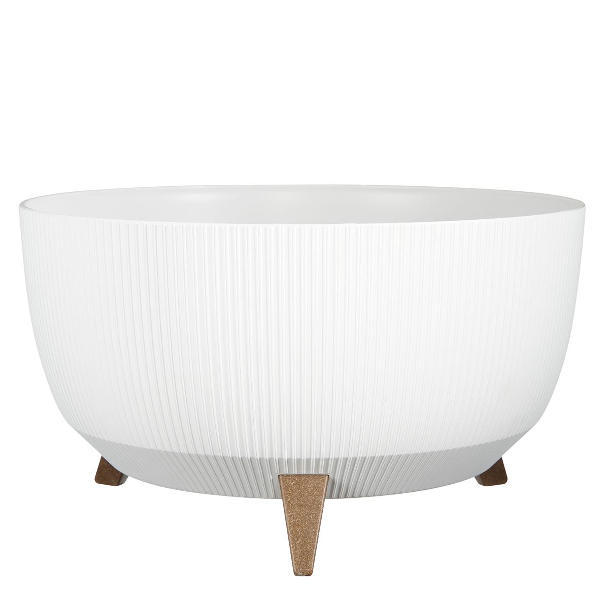 DE BESTE MICA DECORATIONS DOPPIO SCHAAL OP POTEN - HOOGTE 22 CM x DIAMETER 47 CM - FSC MIX - WIT